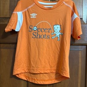 Umbro Kids Orange and White Soccer Shots Tee
